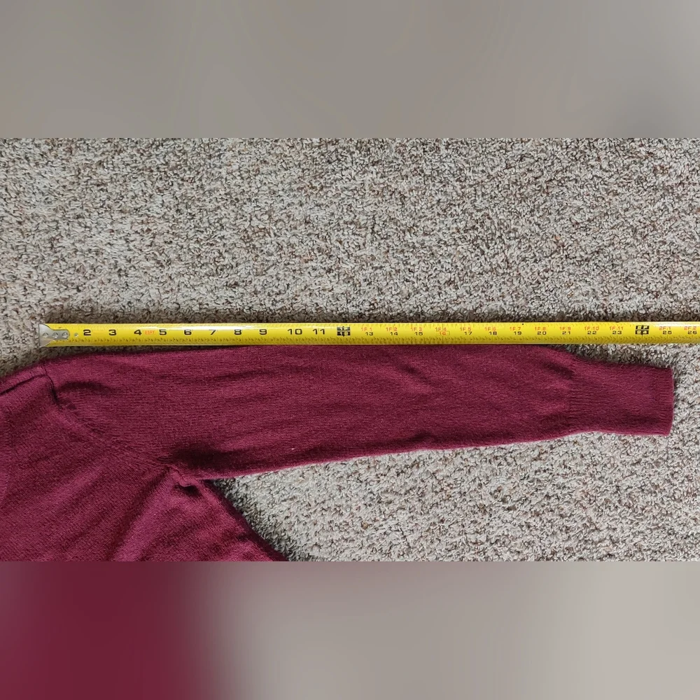 Motherhood Maternity Maroon Sweater with Black Back Tie Small - Picture 3 of 5